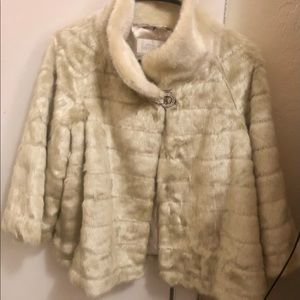 Fabulous Furs medium faux fur satin lined jacket
